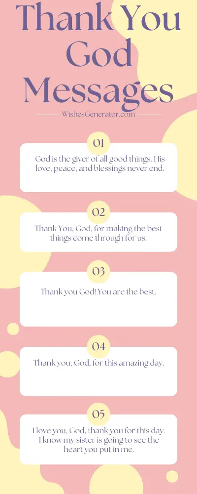 62 Thank You God Messages